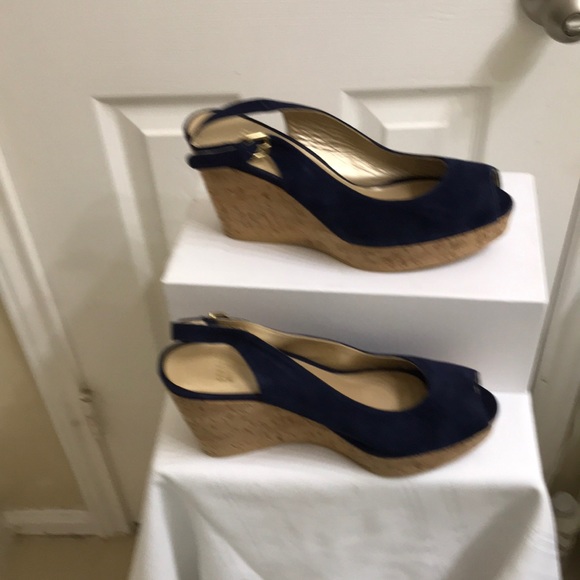 Stuart Weitzman suede leather wedge